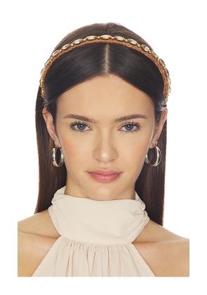 Eugenia Kim Lux Headband in Metallic Gold.