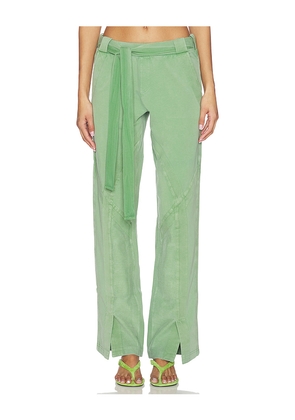 THE ATTICO Long Sweatpant in Green. Size 36. Also in 38, 40, 42, 44.