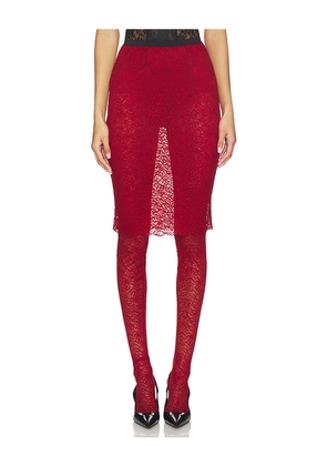 Beaufille Dorado Skirt Legging in Burgundy. Size L. Also in XS, S, M.