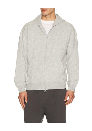 Beyond Yoga Luxefleece Full Zip Hoodie in Light Grey. Size L. Also in M, S, XL/1X, XXL/2X.