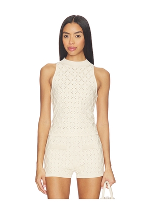 DEVON WINDSOR Renatta Tank Top in Cream. Size L. Also in M, S, XS.