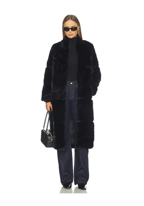 Apparis Sylke Sable Coat in Black. Size L. Also in XS, S, M, XL.