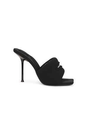 Alexander Wang Julie Slash Knit Mule Sandal in Black. Size 37. Also in 38, 39, 40, 41.