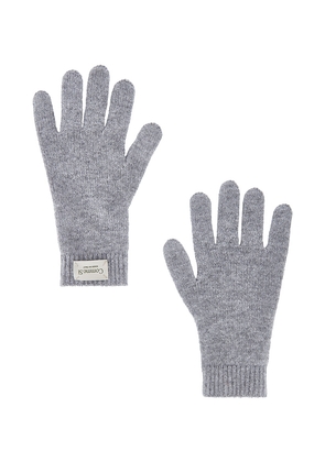 Comme Si Cashmere Short Gloves in Grey.
