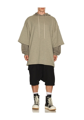 DRKSHDW by Rick Owens Tommy Hustler Hoodie in Grey.