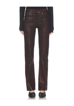 ALLSAINTS Haldan Coated Jean in Burgundy. Size 25. Also in 26, 28, 30.