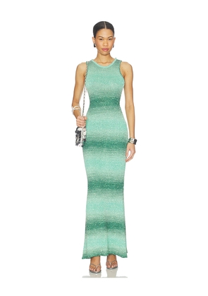 ASTA RESORT Natalia Gradient Dress in Green,Mint. Size L. Also in XS, S, M, XL.