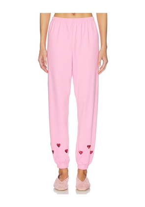 BEACH RIOT Georgie Sweatpants in Pink. Size L. Also in M, S, XS.