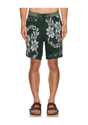 Agua Bendita Sati Trunks in Green. Size 30. Also in 32, 34, 36, 38.