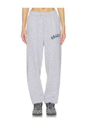 DEPARTURE Grazie Sweatpants With Pockets in Light Grey. Size L. Also in M, S, XS.