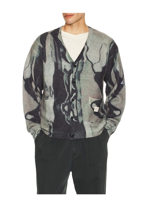 Deva States Marble Mohair Knit Cardigan in Grey. Size L. Also in S, XL/1X.