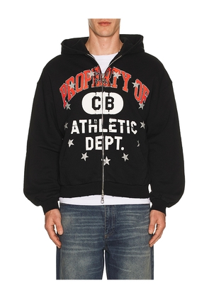 Cole Buxton Property Of Zipped Hoodie in Black. Size L. Also in M, S, XL/1X.