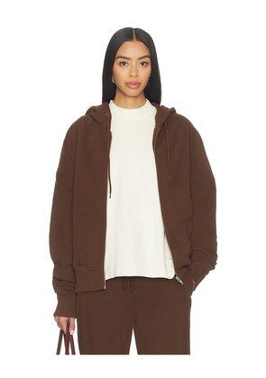 Entire Studios Slim Zip Up Hoodie in Brown. Size L. Also in XS, S, M.