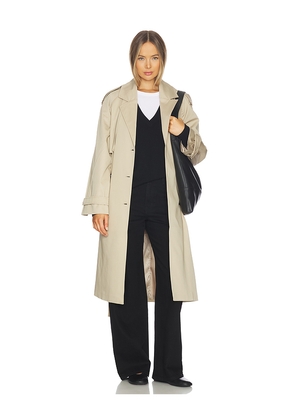 ANINE BING Rickie Maxi Trench in Beige. Size L. Also in XS, S, M.