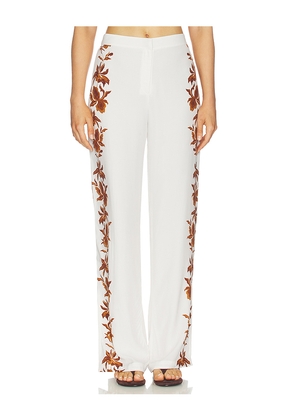 HEMANT AND NANDITA Pants With Slit in Ivory. Size L. Also in XXS, XS, S, M, XL.