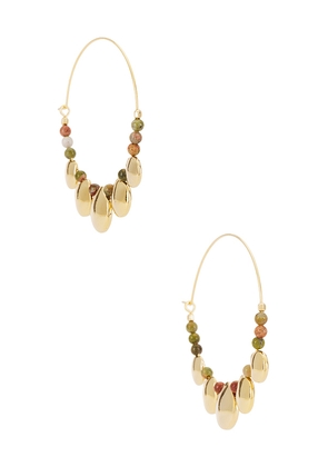 Isabel Marant Adriel Hoops in Metallic Gold.