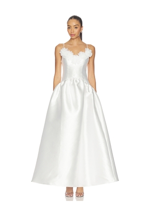 ELLIATT Tula Gown in White. Size L. Also in XS, S, M, XL.