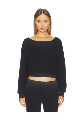 COTTON CITIZEN The Lima Relaxed Sweatshirt in Black. Size L. Also in XS, S, M.