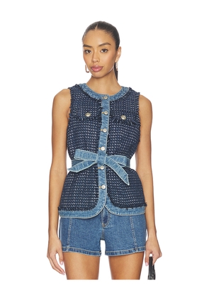 Cinq a Sept Joans Vest in Blue. Size L. Also in M, S, XL, XS.
