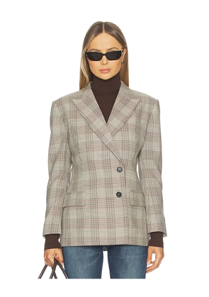 ANINE BING Aretha Blazer in Taupe. Size L. Also in XS, S, M.