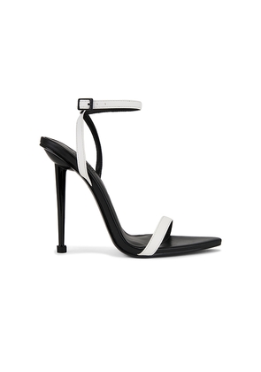 FEMME LA Ford Sandal in Black,White. Size 5. Also in 6, 7, 8, 9.