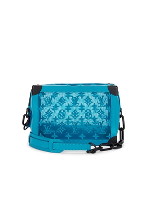 FWRD Renew Louis Vuitton Mesh Soft Trunk Shoulder Bag in Blue.
