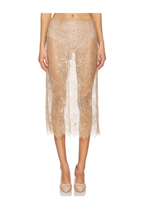 HERSKIND Risa Skirt in Beige. Size 34. Also in 40.