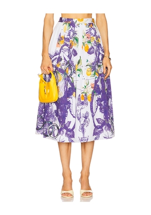 Falguni Shane Peacock x REVOLVE Gathered Skirt in Blue. Size L. Also in S, XL.