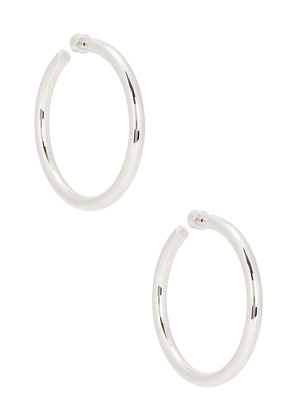 Jennifer Fisher 2 Natasha Hoops in Metallic Silver.