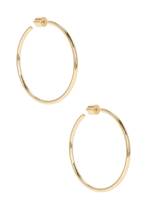 Jennifer Fisher 1.5 Thread Baby Hoops in Metallic Gold.
