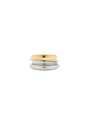 Jenny Bird Lennon Ring Set in Metallic Gold,Metallic Silver. Size 6. Also in 7, 8.