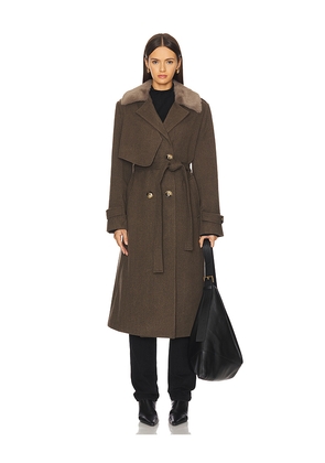 HEARTLOOM Ross Coat in Brown. Size L. Also in S, XS.