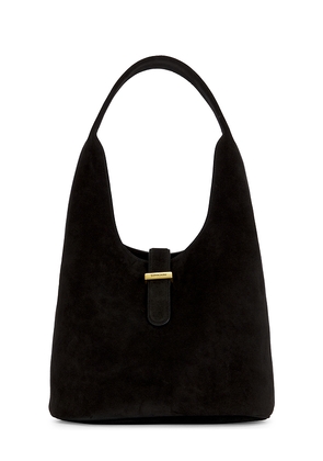 SIMKHAI Khai Suede Hobo Bag in Black.