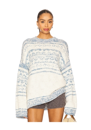 Free People Dani Pattern Sweater in Ivory. Size L. Also in XL.