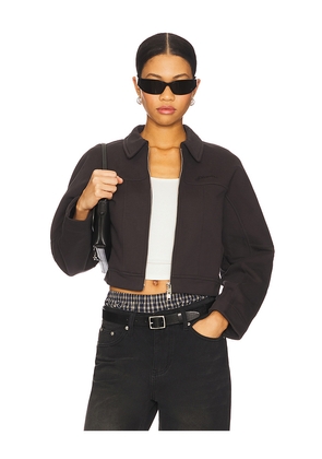 Ganni Heavy Terry Jersey Bomber in Black. Size XXS. Also in .