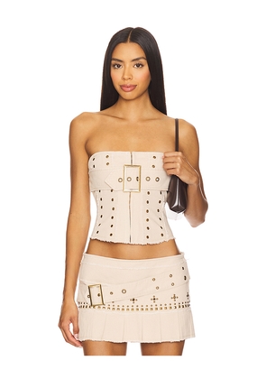 I.AM.GIA Mason Corset in Beige. Size L. Also in M, S, XL, XS, XXS.