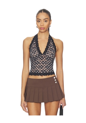 I.AM.GIA Gem Halter Top in Black. Size L. Also in M, S, XL, XS, XXS.