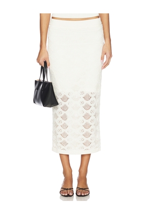 Favorite Daughter The Courtside Skirt in Ivory. Size M. Also in S, XL, XS.