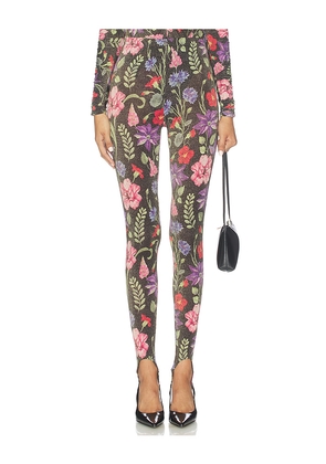 fleur du mal Wildfleur Stirrup Legging in Color Wildflower in Black. Size L. Also in S, XS, M.