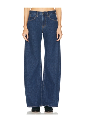 GRLFRND Rory Short Rise Baggy in Navy. Size 23. Also in 24, 25, 26, 27, 28, 29, 30, 31, 32.