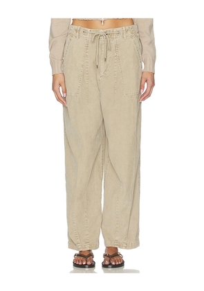 James Perse Fine Wale Stretch Cord Pant in Beige. Size 25. Also in 26, 27, 28, 29.
