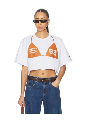 Hype and Vice University Of Texas At Austin Track Tee in Burnt Orange in White. Size L. Also in M, S, XL, XS.