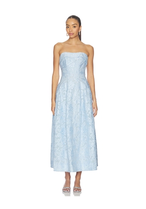 SIMKHAI Valeria Jacquard Midi Dress in Baby Blue. Size 0. Also in 10, 2, 4, 6.