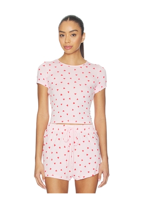 Hanky Panky Baby Tee in Pink. Size L. Also in S, M, XL.