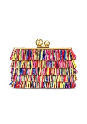 olga berg Carlita Carnivale Clutch in Red.
