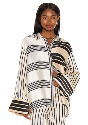 L'Academie The Katy Blouse in Cream. Size M. Also in XL.