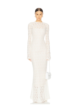 L'Academie by Marianna Kayden Maxi Dress in Beige. Size L. Also in M, S, XS.