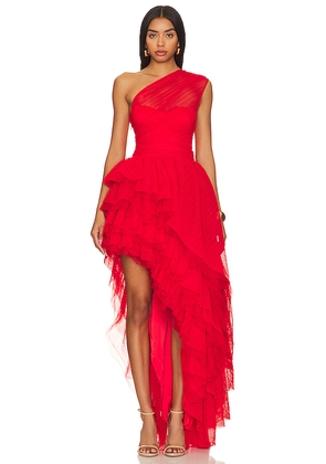 MAJORELLE Soriya Gown in Red. Size L. Also in XS, XXS.