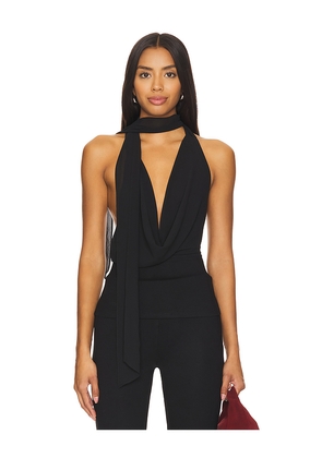 MAJORELLE Kelly Halter Top in Black. Size L. Also in M, S, XL, XS.
