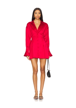 MAJORELLE Maritza Shirt Dress in Red. Size S. Also in XS.